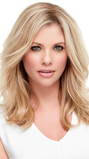  Top Style 12" | 100% Remy Human Hair | Color 12FS8 Light Golden Brown, Light Natural Golden Blonde & Pale Natural Golden Blonde Blend w/ Dark Brown Roots