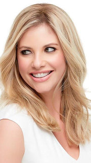 Blends beautifully with your own hair  | Color 12FS8 Light Golden Brown, Light Natural Golden Blonde & Pale Natural Golden Blonde Blend w/ Dark Brown Roots