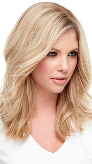 Allows you to part the hair in any direction | Color 12FS8 Light Golden Brown, Light Natural Golden Blonde & Pale Natural Golden Blonde Blend w/ Dark Brown Roots