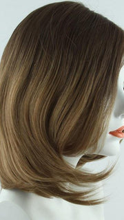 B8/27/30RO | Medium Natural Brown Roots to Midlengths, Medium Red-Gold Blonde Midlengths to Ends