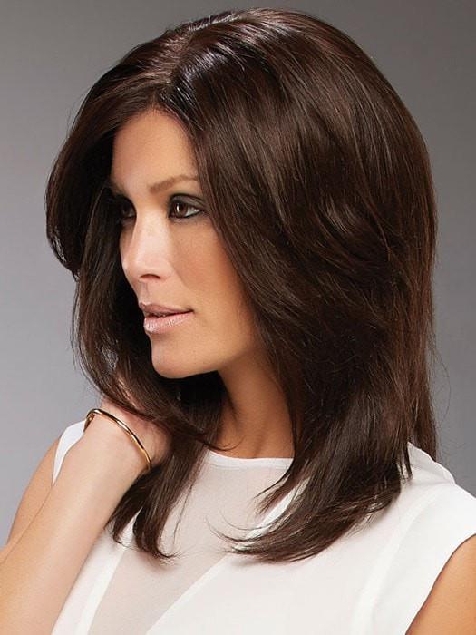 Smooth with a flat iron or round brush | Color: 4RN