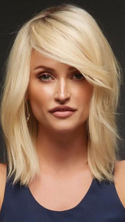 Platinum Blonde Human Hair Wig CARRIE EXCLUSIVE by Jon Renau in 613/102S8
