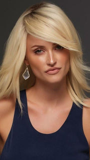 Jon Renau CARRIE EXCLUSIVE in 613/102S8 | Pale Natural Gold Blonde and Pale Platinum Blonde Blend, Shaded with Medium Brown