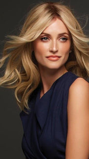 SIENNA EXCLUSIVE COLORS by Jon Renau in 12FS8 SHADED PRALINE |  Medium Natural Gold Blonde, Light Gold Blonde, Pale Natural Blonde Blend, Shaded with Dark Brown 