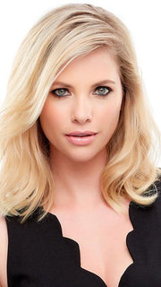 EASICROWN HH 12" by easihair in 12FS8 SHADED PRALINE( EXCLUSIVE COLOR) | Light Gold Blonde and Pale Natural Blonde Blend, Shaded with Dark Brown
