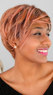 ROSEWOOD ROOTED | Medium Dark Brown Roots that Melt into a Mixture of Saddle Brown and Terra-Cotta Tones with Dark Roots