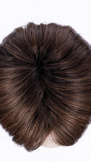 CHOCOLATE ROOTED 830.27.6 | Medium and Dark Brown with Light Auburn and Dark Strawberry Blonde Blend with Shaded Roots