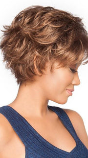 VOLTAGE WIG Raquel Welch in R830 GINGER BROWN | Medium Brown Evenly Blended with Medium Auburn