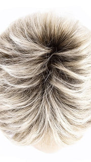 LIGHT CHAMPAGNE SHADED 23.24.60 | Lightest Pale Blonde and Lightest Ash Blonde with Pearl White Blend and Shaded Roots