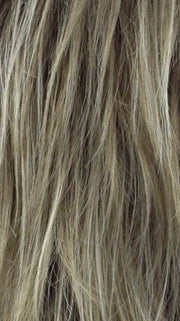 Color Mocha-H = Rooted Dark with Medium Ash Blonde with Platinum Blonde highlight
