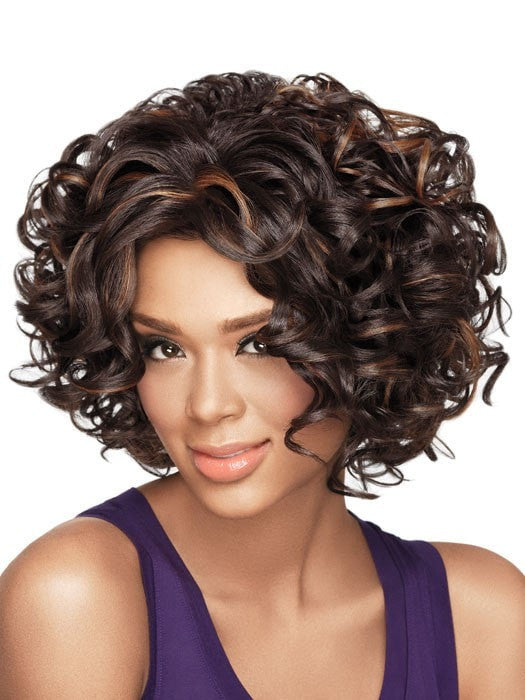 Color FS4/27 = Medium Dark Brown & Light Auburn | Soft Curls by Sherri Shepherd - NOW | 25% OFF