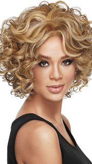 Color F2016 = 	Medium Dark Brown, Medium and Light Auburn | Soft Curls by Sherri Shepherd