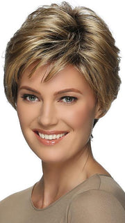 BILLIE by ESTETICA in RMH12/26RT4 | Light Brown with Golden Blonde highlights with Dark Brown Root