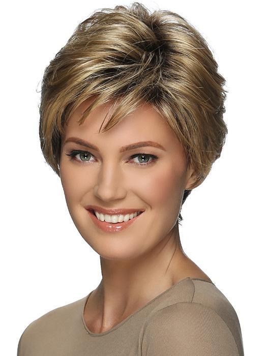 BILLIE by ESTETICA in RMH12/26RT4 | Light Brown with Golden Blonde highlights with Dark Brown Root