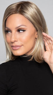 CAMERON LITE by Jon Renau in 22F16S8 VENICE BLONDE | Light Ash Blonde and Light Natural Blonde Blend, Shaded with Medium Brown