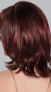 CASINO MORE by ELLEN WILLE in FLAME ROOTED | Dark Burgundy Red, Bright Cherry Red, and Dark Auburn blend