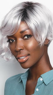 VEE by RENE OF PARIS in ILLUMINA-R | Dark Brownish purple rooted with silver