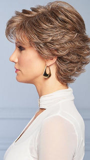 Wear this versatile cut smooth and slick or fluff up the flipped end