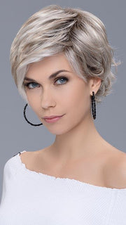 RAISE by ELLEN WILLE in PEARL BLONDE ROOTED | Pearl Platinum, Dark Ash Blonde, and Medium Honey Blonde mix