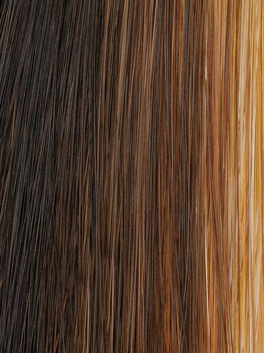 829 GLAZED HAZELNUT | Dark Brown, Medium Brown, and Copper Red with Brown Highlights and Copper Red Streaks 