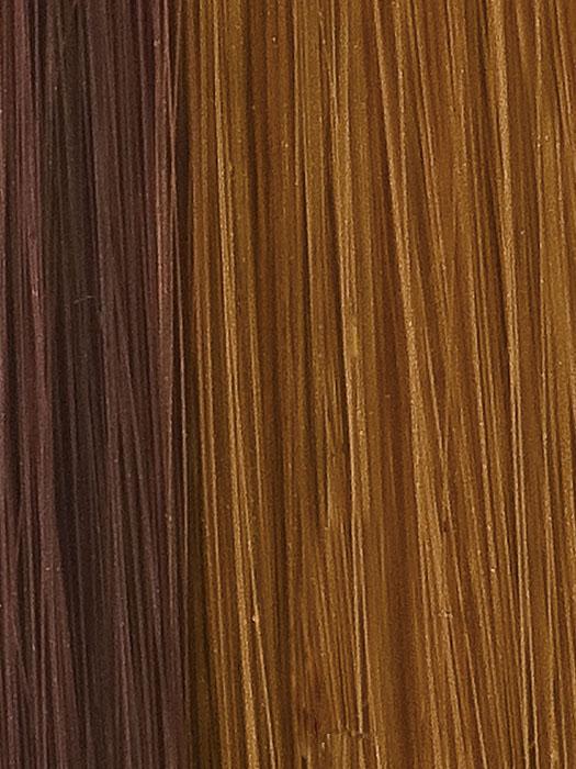6/27 GLAZED CARAMEL | Two-tone Medium Brown streaked with Red 