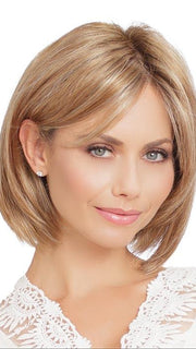  Classic, angled bob with longer, side-swept fringe