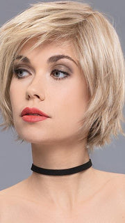 A playful, edgy, razor-cut, modern bob. Made with specially selected synthetic materials