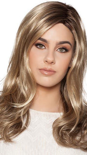 CAMILA by WIG PRO in 12-R8 | Chestnut Brown with Light Golden Brown Rooted base
