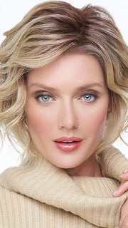 GOING PLACES by RAQUEL WELCH in RL14/22SS SHADED WHEAT | Dark Blonde Evenly Blended with Platinum Blonde with Dark Roots
