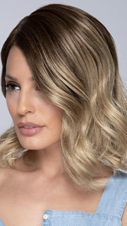 ZARA by Rene of Paris in SPRING-HONEY-LR | Honey Blonde and Gold Platinum Blonde Blend with Longer Dark Roots