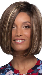 PETITE SULLIVAN by Estetica in CKISSRT4 | Golden Brown with Copper Blonde Highlights and Dark Brown Roots