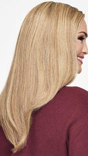 Perfect for those who want to show off their long locks while still adding a little more coverage to the top of the head