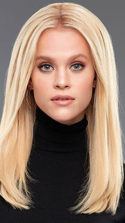 7 easiPieces and 1 easiPart 18” HH by EASIHAIR in color FS24/102S12 LAGUNA BLONDE | Lt Gold Brown w/ Pale Natural Gold Blonde Blend, Shaded w/ Med Brown