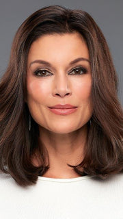 4 easiPieces and 1 easiPart XL 12” HH by EASIHAIR in color FS4/33/30A MIDNIGHT COCOA | Dark Brown, Medium Red, Medium Natural Red Blonde/Brown Blend with Medium Natural Red Blonde/Brown Blend Bold Highlights