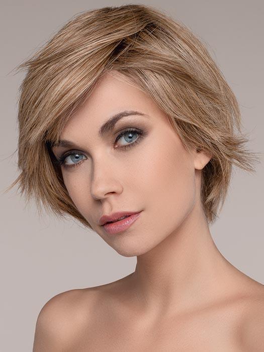 FLAVOUR by ELLEN WILLE in SAND-ROOTED | Light Brown, Medium Honey Blonde, and Light Golden Blonde blend with Dark Brown Roots