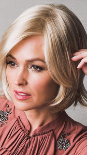 A classy chin-length bob with side-swept fringe