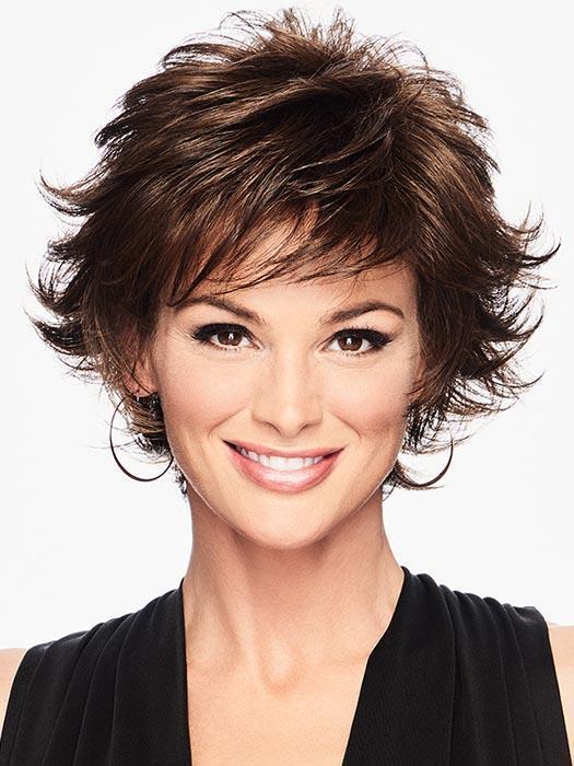 TEXTURED FLIP WIG by HAIRDO in R10 CHESTNUT | Rich Dark Brown with Coffee Brown highlights all over