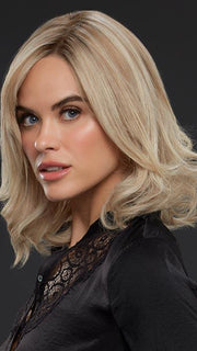 CARRIE PETITE by JON RENAU in FS17/101S18 PALM SPRINGS BLONDE | Lt Ash Blonde w/ Pure White Natural Violet, Shaded w/ Dk Natural Ash Blonde