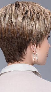 LIGHT BERNSTEIN ROOTED | Light Auburn, Light Honey Blonde, and Light Reddish Brown blend and Dark Roots
