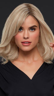 CARRIE PETITE by JON RENAU in FS17/101S18 PALM SPRINGS BLONDE | Lt Ash Blonde w/ Pure White Natural Violet, Shaded w/ Dk Natural Ash Blonde