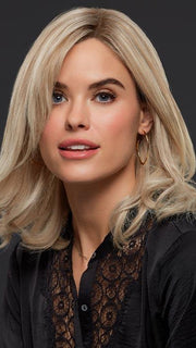 CARRIE PETITE by JON RENAU in FS17/101S18 PALM SPRINGS BLONDE | Lt Ash Blonde w/ Pure White Natural Violet, Shaded w/ Dk Natural Ash Blonde