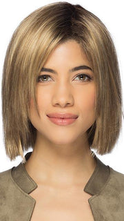 ELLIS by ESTETICA in RH12/26RT4 | Light Brown w/Fine Golden Blonde Highlights And Dark Roots