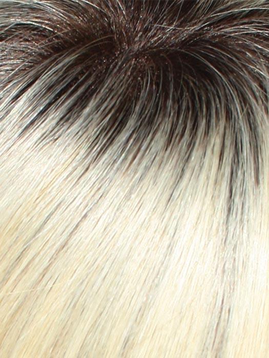 613/102S8 | Pale Natural Gold Blonde and Pale Platinum Blonde Blend, Shaded with Med Brown