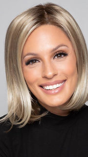 CAMERON LITE by Jon Renau in 22F16S8 VENICE BLONDE | Light Ash Blonde and Light Natural Blonde Blend, Shaded with Medium Brown