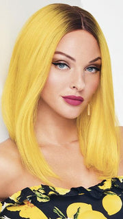 IT'S ALWAYS SUNNY by Hairdo in ITS-ALWAYS-SUNNY | Electric Yellow with Dark Brown Roots