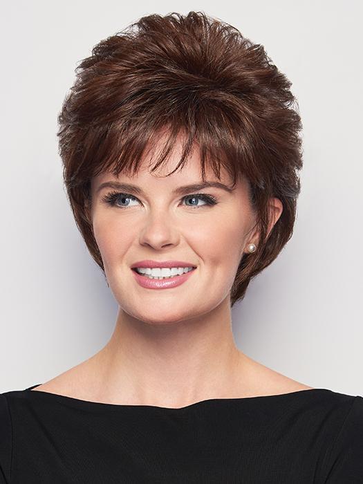 VOLUMINOUS CROP by HAIRDO in R6/30H | CHESTNUT BROWN with Medium Auburn Highlights