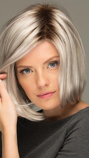 JAMISON by ESTETICA in SILVERSUNRT8 | ICED BLONDE WITH SOFT SAND & GOLDEN BROWN ROOTS