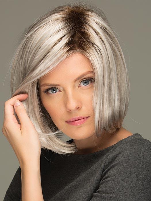 JAMISON by ESTETICA in SILVERSUNRT8 | ICED BLONDE WITH SOFT SAND & GOLDEN BROWN ROOTS