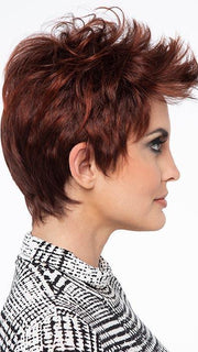 Raven features stylishly cropped sides with a Lace Front construction.