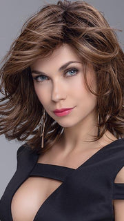 CHOCOLATE ROOTED | Medium to Dark Brown Base with Light Reddish Brown Highlights and Dark Roots